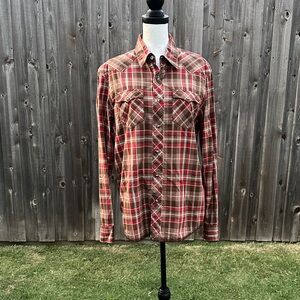 American Eagle Outfitters Plaid Button-Down Shirt EUC